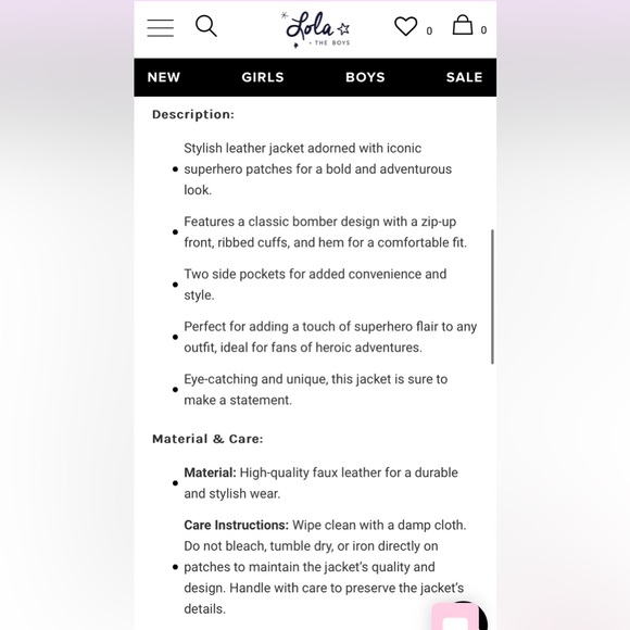 Batman Patched Leather Jacket. Boys size 8. New with tags! - Picture 11 of 11